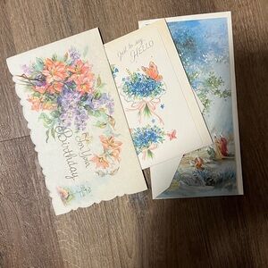 Bundle of 3 Vintage greeting cards Set 2